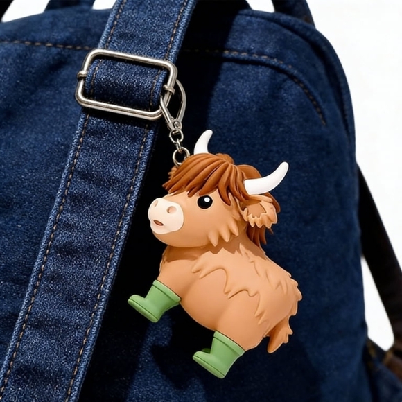 Bath & Body Works Highland Cow Keychain Pocketbac Holder SOLDOUT EVERYWHERE - Picture 6 of 9